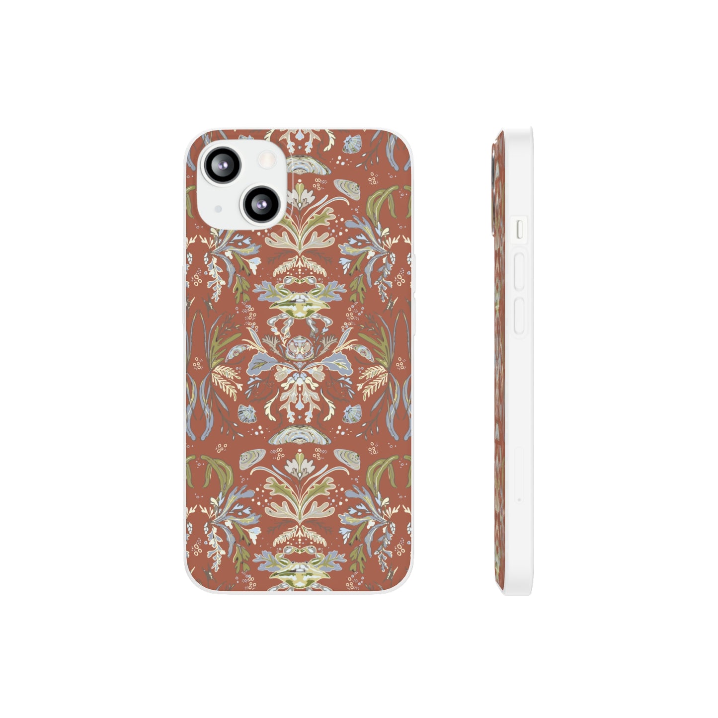 Crab Damask in Red Flexi Cases