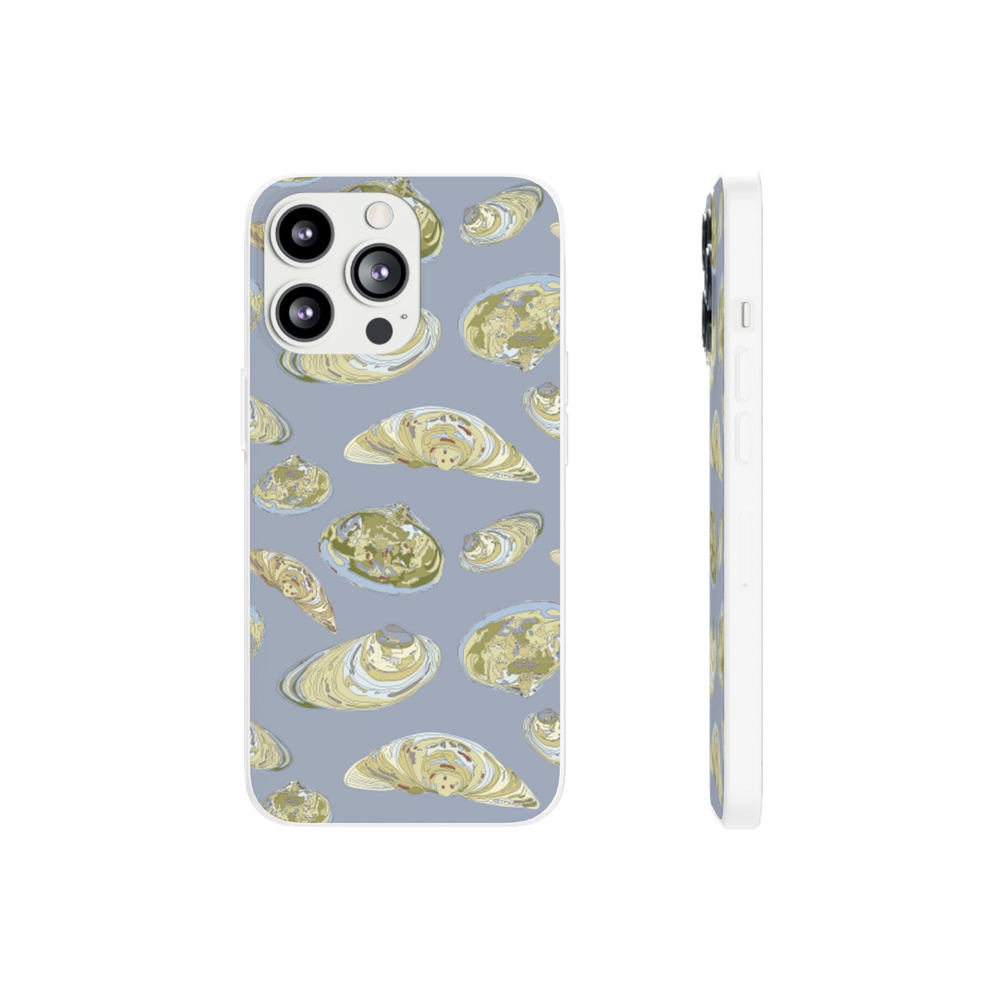 Lt Blue -sm Clams in Blue Flexi Cases