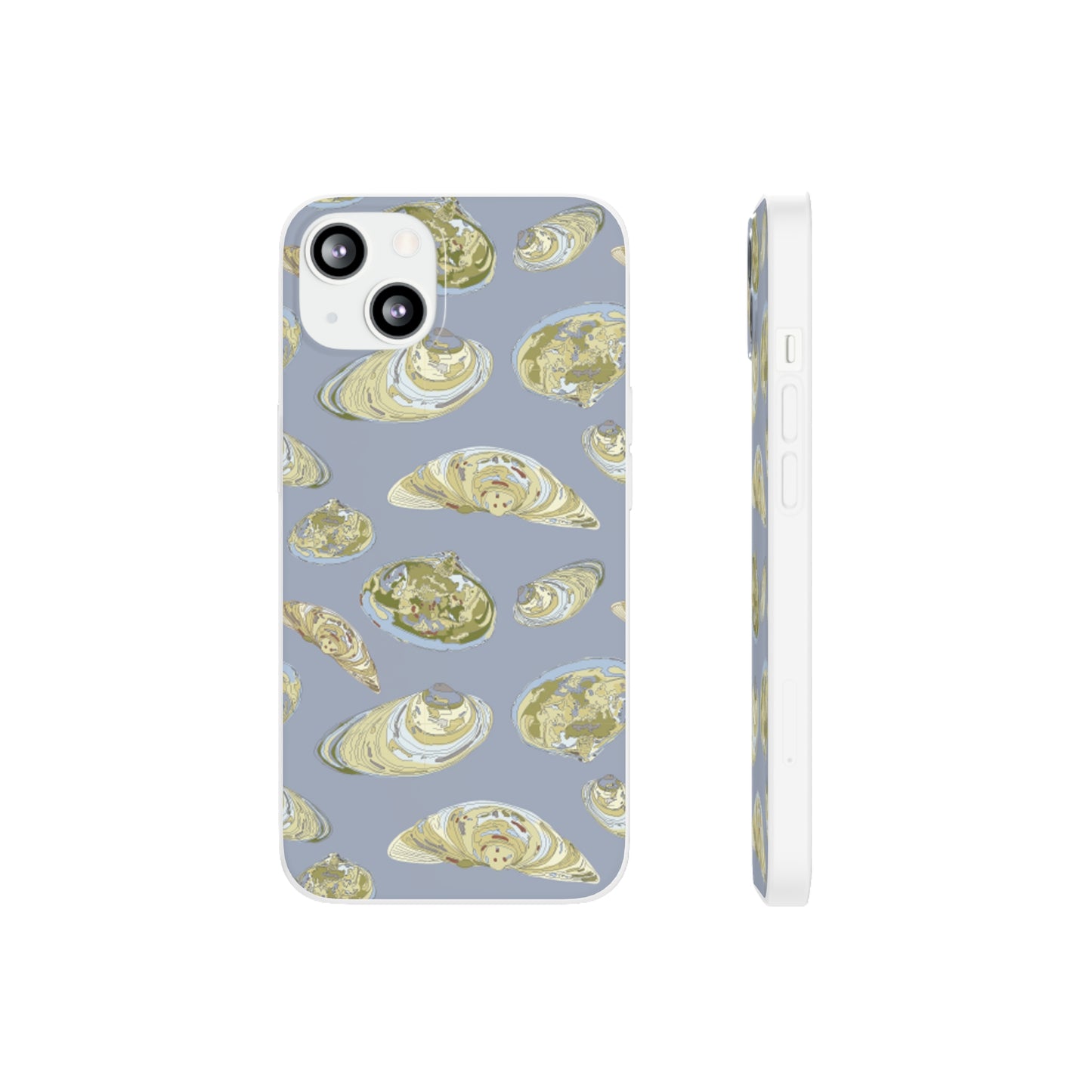Lt Blue -sm Clams in Blue Flexi Cases