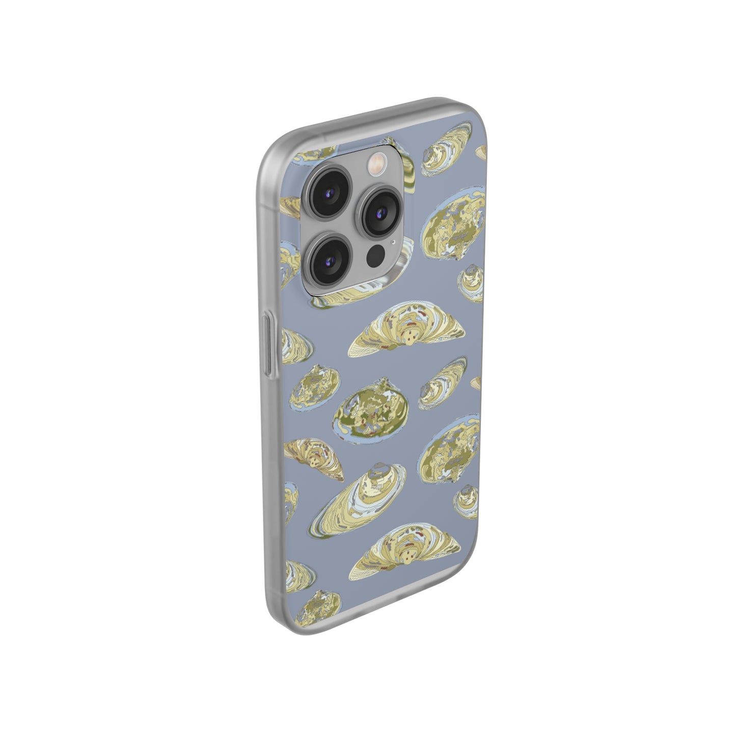 Lt Blue -sm Clams in Blue Flexi Cases