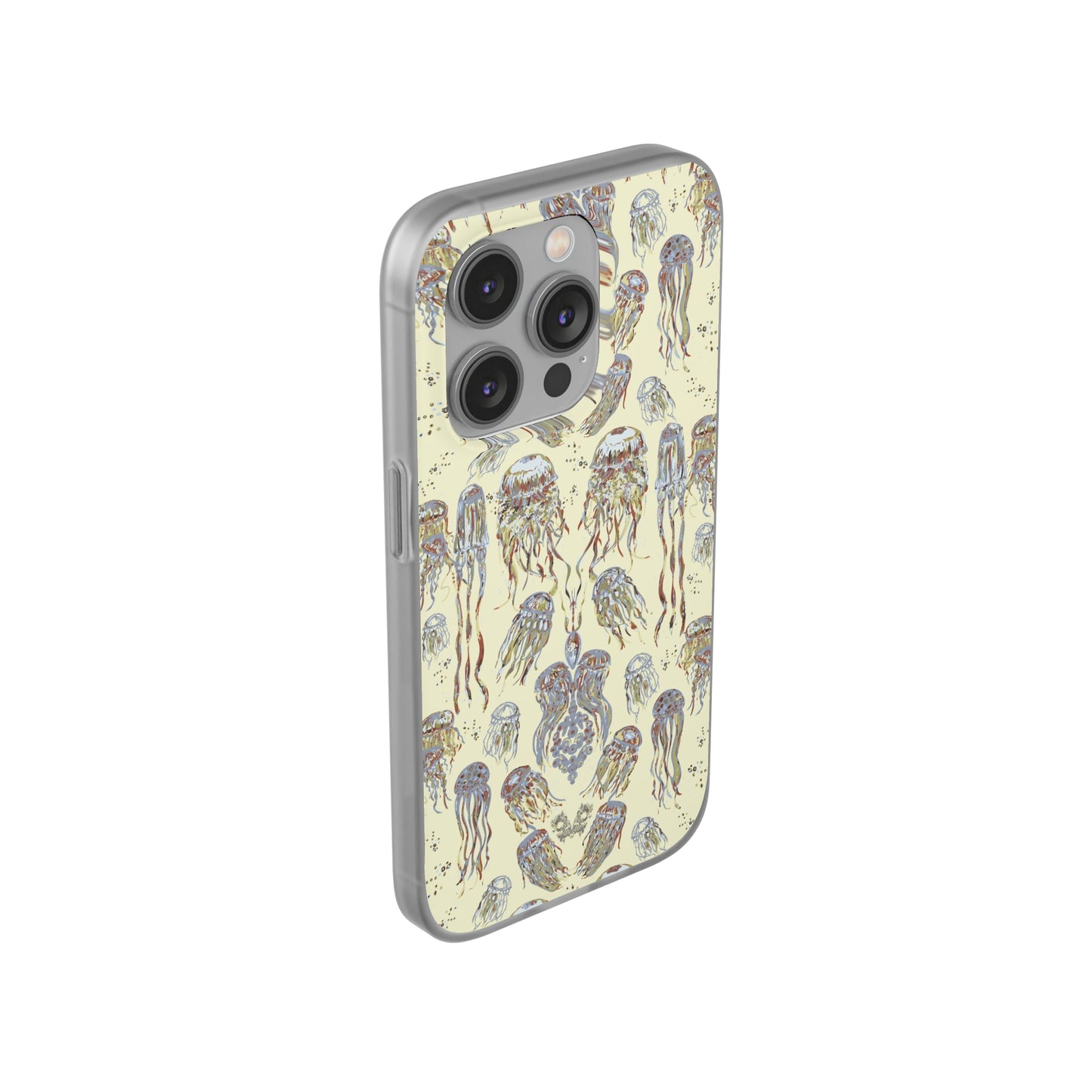 Dancing Jellies in Butter Yellow Flexi Cases